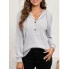 imageSHEWIN Fall Women Oversized Hoodies Spring V Neck Sweatshit 2025Grey