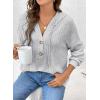imageSHEWIN Fall Women Oversized Hoodies Spring V Neck Sweatshit 2025Grey