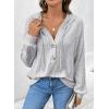 imageSHEWIN Fall Women Oversized Hoodies Spring V Neck Sweatshit 2025Grey
