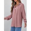 imageSHEWIN Fall Women Oversized Hoodies Spring V Neck Sweatshit 2025Red