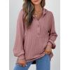 imageSHEWIN Fall Women Oversized Hoodies Spring V Neck Sweatshit 2025Red