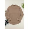 imageSHEWIN Womens Fall Sweatshirt Casual Waffle Knit Half Zip Pullover Loose Long Sleeve TopsCoffee