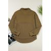 imageSHEWIN Womens Fall Sweatshirt Casual Waffle Knit Half Zip Pullover Loose Long Sleeve TopsDeep Brown