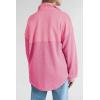 imageSHEWIN Womens Fall Sweatshirt Casual Waffle Knit Half Zip Pullover Loose Long Sleeve TopsHot Pink