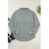 imageSHEWIN Womens Fall Sweatshirt Casual Waffle Knit Half Zip Pullover Loose Long Sleeve TopsLight Blue