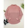 imageSHEWIN Womens Fall Sweatshirt Casual Waffle Knit Half Zip Pullover Loose Long Sleeve TopsPink