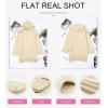imageSHEWIN Womens Oversized Casual Pullover Long Sleeve Split Hem Drawstring Hoodies Dress With Kangaroo PocketD Khaki