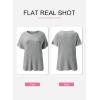 imageSHEWIN Womens Tops Crewneck Short Sleeve Sweater Causal Tunic Tops Lightweight Summer Sweaters for WomenB Grey