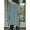 imageSHEWIN Womens Tops Crewneck Short Sleeve Sweater Causal Tunic Tops Lightweight Summer Sweaters for WomenB Haze Blue