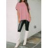 imageSHEWIN Womens Tops Crewneck Short Sleeve Sweater Causal Tunic Tops Lightweight Summer Sweaters for WomenB Lightweight Pink