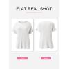 imageSHEWIN Womens Tops Crewneck Short Sleeve Sweater Causal Tunic Tops Lightweight Summer Sweaters for WomenB White