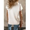 imageSHEWIN Womens Polo Shirts Casual Collared V Neck Short Sleeve T Shirt Tunic Tops Loose FitA White