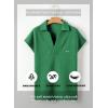 imageSHEWIN Womens Polo Shirts Casual Collared V Neck Short Sleeve T Shirt Tunic Tops Loose FitB Dark Green