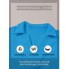 imageSHEWIN Womens Polo Shirts Casual Collared V Neck Short Sleeve T Shirt Tunic Tops Loose FitB Sky Blue