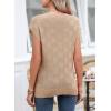 imageSHEWIN Womens Short Sleeve Sweater Casual Crewneck Summer Tops Lightweight Cap Sleeve Knit Sweater Vest TopsSmoke Gray