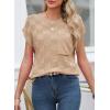 imageSHEWIN Womens Short Sleeve Sweater Casual Crewneck Summer Tops Lightweight Cap Sleeve Knit Sweater Vest TopsSmoke Gray