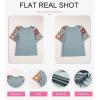 imageSHEWIN Womens Summer Tops Casual Short Sleeve T Shirts Crewneck Boho Crochet Floral Print Shirt BlousesMedium Grey