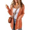 imageSHEWIN Womens Open Front Long Sleeve Oversized Cardigan Sweaters Knit Coats with PockrtsRed