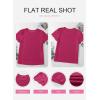 imageSHEWIN Womens Frenchy Summer Tops Crewneck Short Sleeve T Shirts Casual Waffle Knit Jacquard Blouses Top Shirts