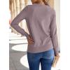 imageSHEWIN Womens Sweaters 2025 Casual Crewneck Long Sleeve Lightweight Knit Pullover Sweater Tops Fall ClothesBrown