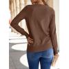 imageSHEWIN Womens Sweaters 2025 Casual Crewneck Long Sleeve Lightweight Knit Pullover Sweater Tops Fall ClothesCoffee