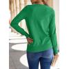 imageSHEWIN Womens Sweaters 2025 Casual Crewneck Long Sleeve Lightweight Knit Pullover Sweater Tops Fall ClothesDeep Green
