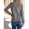 imageSHEWIN Womens Sweaters 2025 Casual Crewneck Long Sleeve Lightweight Knit Pullover Sweater Tops Fall ClothesGrey