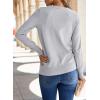 imageSHEWIN Womens Sweaters 2025 Casual Crewneck Long Sleeve Lightweight Knit Pullover Sweater Tops Fall ClothesLight Grey
