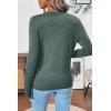 imageSHEWIN Womens Sweaters 2025 Casual Crewneck Long Sleeve Lightweight Knit Pullover Sweater Tops Fall ClothesPure Light Green