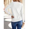 imageSHEWIN Womens Sweaters 2025 Casual Crewneck Long Sleeve Lightweight Knit Pullover Sweater Tops Fall ClothesWhite