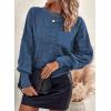 imageSHEWIN Womens Sweaters 2025 Casual Crewneck Long Sleeve Lightweight Knit Pullover Sweater TopsDark Blue