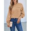 imageSHEWIN Womens Sweaters 2025 Casual Crewneck Long Sleeve Lightweight Knit Pullover Sweater TopsKhaki