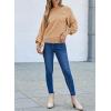 imageSHEWIN Womens Sweaters 2025 Casual Crewneck Long Sleeve Lightweight Knit Pullover Sweater TopsKhaki