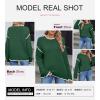 imageSHEWIN Womens Sweaters Crewneck Long Sleeve Knit Pullover Sweater Casual Fall Tops for Women 2025Blackish Green