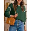 imageSHEWIN Womens Sweaters Crewneck Long Sleeve Knit Pullover Sweater Casual Fall Tops for Women 2025Blackish Green