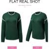 imageSHEWIN Womens Sweaters Crewneck Long Sleeve Knit Pullover Sweater Casual Fall Tops for Women 2025Blackish Green