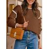 imageSHEWIN Womens Sweaters Crewneck Long Sleeve Knit Pullover Sweater Casual Fall Tops for Women 2025Coffee