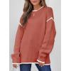 imageSHEWIN Womens Sweaters Crewneck Long Sleeve Knit Pullover Sweater Casual Fall Tops for Women 2025Gold