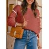 imageSHEWIN Womens Sweaters Crewneck Long Sleeve Knit Pullover Sweater Casual Fall Tops for Women 2025Gold