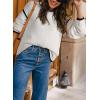 imageSHEWIN Womens Sweaters Crewneck Long Sleeve Knit Pullover Sweater Casual Fall Tops for Women 2025Pure White