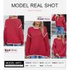 imageSHEWIN Womens Sweaters Crewneck Long Sleeve Knit Pullover Sweater Casual Fall Tops for Women 2025Red Dahlia