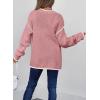 imageSHEWIN Womens Sweaters Crewneck Long Sleeve Knit Pullover Sweater Casual Fall Tops for Women 2025Rose Tan