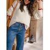 imageSHEWIN Womens Sweaters Crewneck Long Sleeve Knit Pullover Sweater Casual Fall Tops for Women 2025White