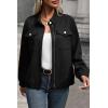 imageSHEWIN Jackets for Women Fall Fashion 2025 Casual Zip Up Shacket Jacket Lightweight Long Sleeve Shirts TopsBlack