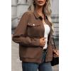 imageSHEWIN Jackets for Women Fall Fashion 2025 Casual Zip Up Shacket Jacket Lightweight Long Sleeve Shirts TopsBrown