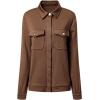 imageSHEWIN Jackets for Women Fall Fashion 2025 Casual Zip Up Shacket Jacket Lightweight Long Sleeve Shirts TopsBrown