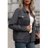 imageSHEWIN Jackets for Women Fall Fashion 2025 Casual Zip Up Shacket Jacket Lightweight Long Sleeve Shirts TopsDark Grey