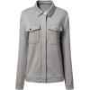 imageSHEWIN Jackets for Women Fall Fashion 2025 Casual Zip Up Shacket Jacket Lightweight Long Sleeve Shirts TopsGrey