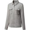 imageSHEWIN Jackets for Women Fall Fashion 2025 Casual Zip Up Shacket Jacket Lightweight Long Sleeve Shirts TopsGrey