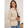 imageSHEWIN Jackets for Women Fall Fashion 2025 Casual Zip Up Shacket Jacket Lightweight Long Sleeve Shirts TopsKhaki
